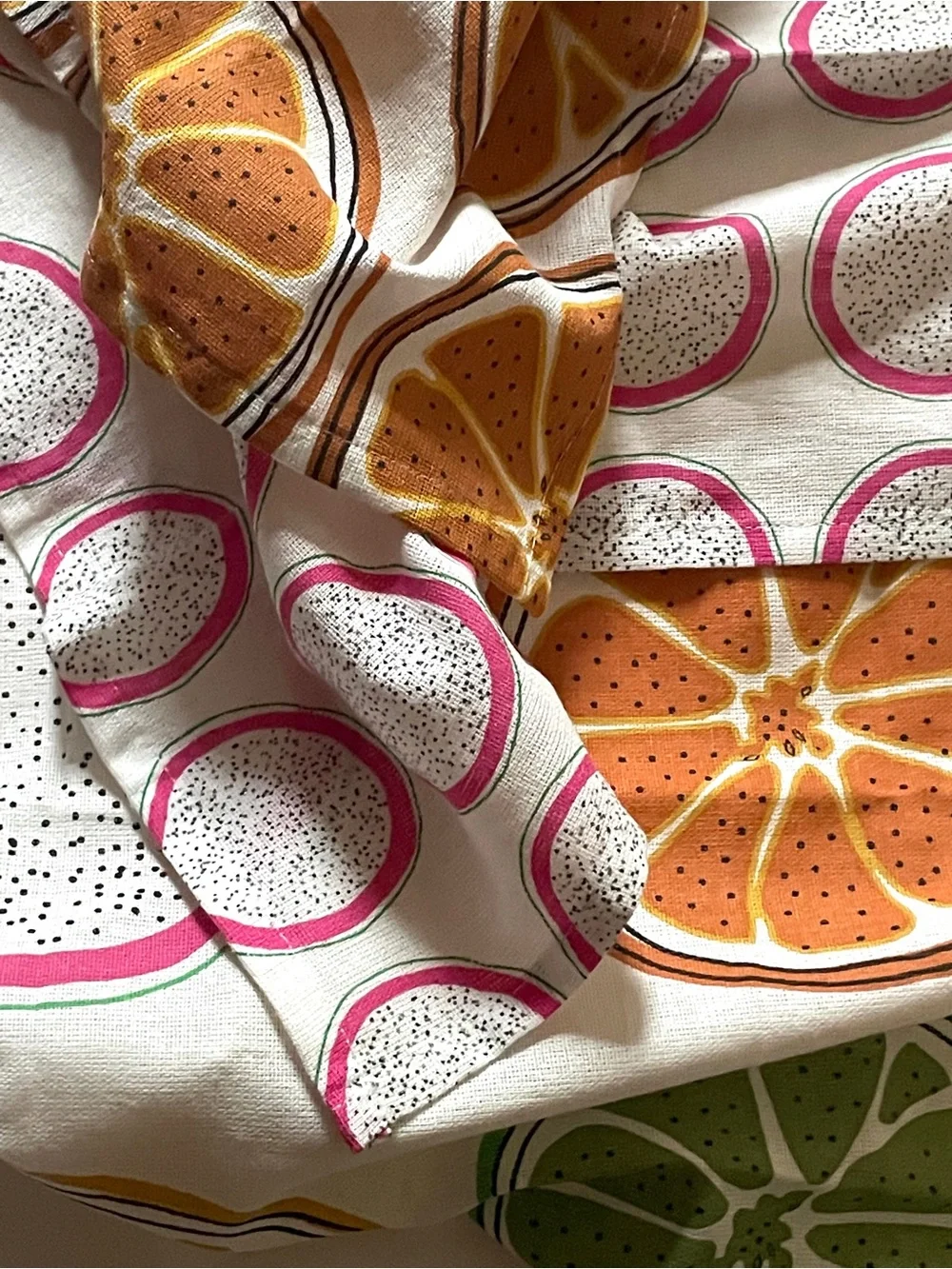 Set of 3 Citrus Kitchen Tea Towels 18x24 IKEA TORVFLY pattern rate